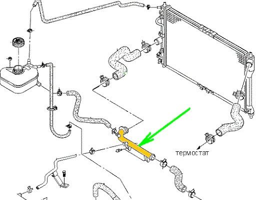 Cooling pipe 96180035 Suitable for Chevrolet, Daewoo. Stainless Steel