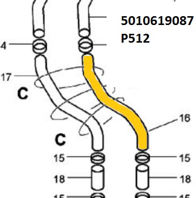 Coolant Pipeline 5010619087 Suitable for Renault. Stainless Steel