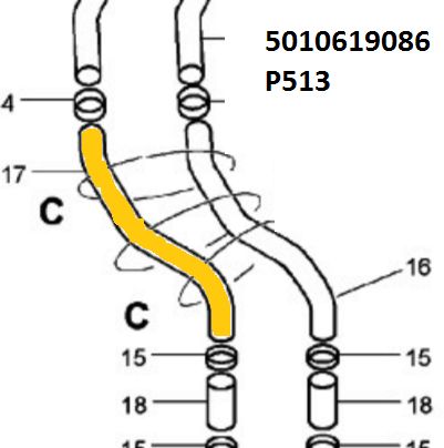 Coolant Pipeline 5010619086 Suitable for Renault. Stainless Steel