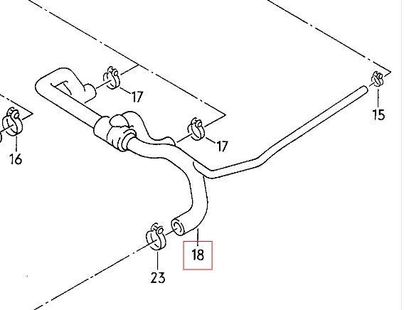 Tr&oacute;jnik węża 4D0121101D dla Audi ze stali nierdzewnej