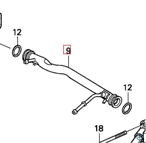 Cooling pipe 19505P05A00 for Honda from stainless steel