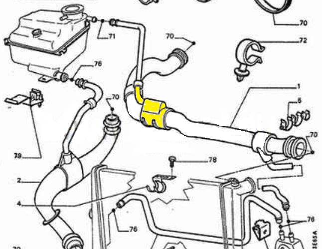 Hose T Pipes 1343G3 Suitable for Citroen, Peugeot. Stainless Steel