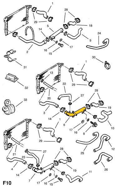 Cooling pipe 90265800 Suitable for Opel. Stainless Steel