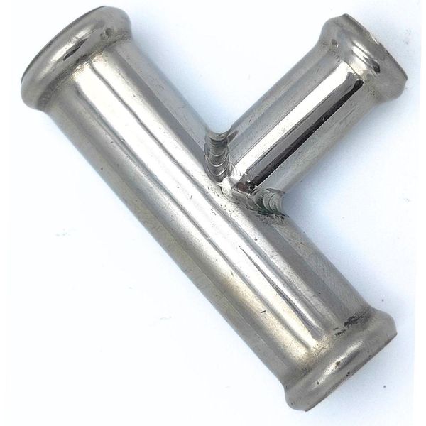 T Pipes 16x12 mm. Stainless Steel