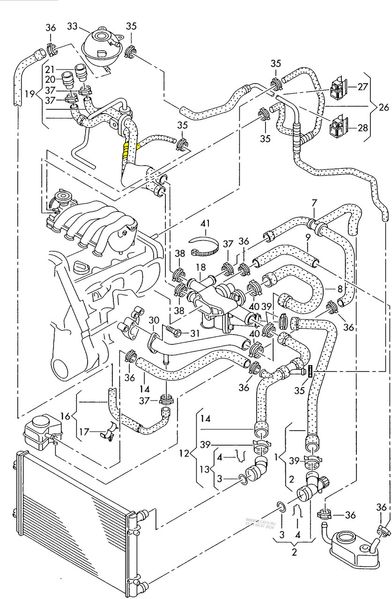 T-kąt 1J0121156BD Pasuje do Audi, Seat, Vw. Stal nierdzewna