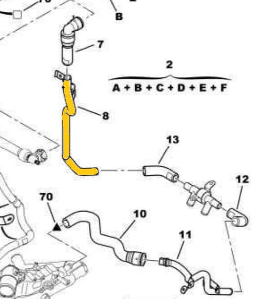 Rurka webasto 6466S3 Pasuje do Citroen, Peugeot. Stal nierdzewna