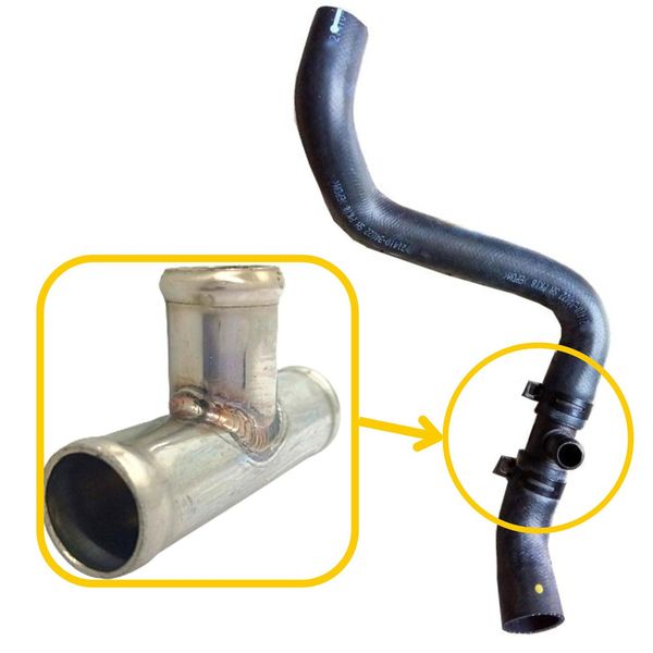 Upper Heater Hose T Pipes 2141034022 Suitable for Ssang Yong. Stainless Steel