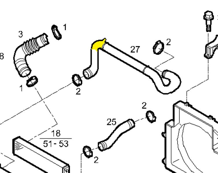 Hose T-piece 504215702 Suitable for Iveco. Stainless Steel