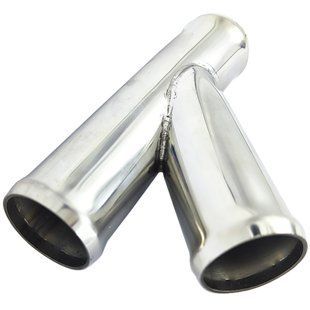 T Pipe x38 mm, Angle of inclination - 45&deg;, coolant, from stainless steel