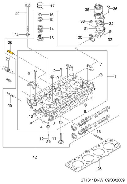 Cylinder head fitting 96814870 Suitable for Chevrolet, Daewoo. Stainless Steel