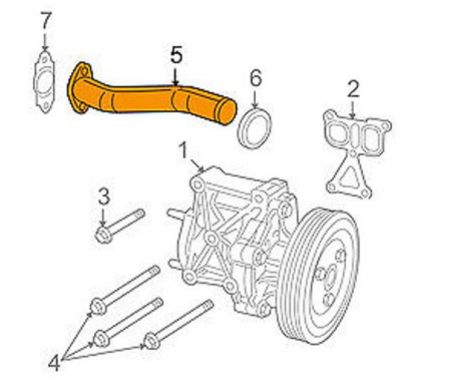 Heater Hose T Pipes 6L2Z18C553C Suitable for Ford. Stainless Steel