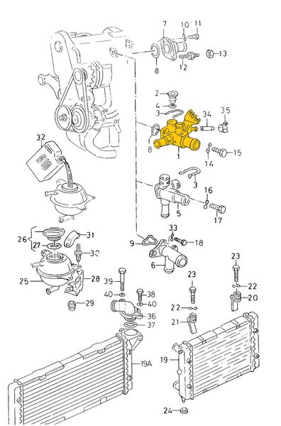 Фланець 037121132G Audi, Seat. Нержавіюча сталь Р119 фото