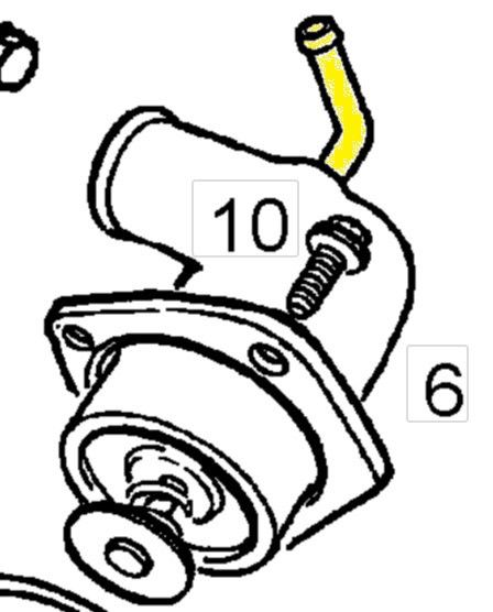 The thermostat fitting 90573326 Suitable for Chevrolet, Daewoo, Opel. Stainless Steel