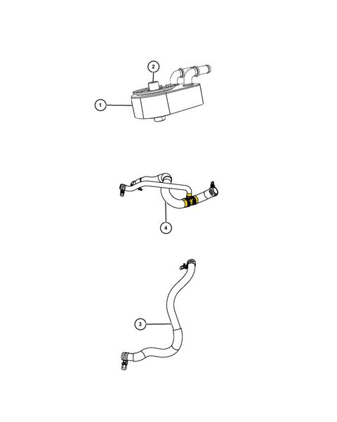 T-piece 5058621AC Suitable for Chrysler, Dodge, Jeep. Stainless Steel