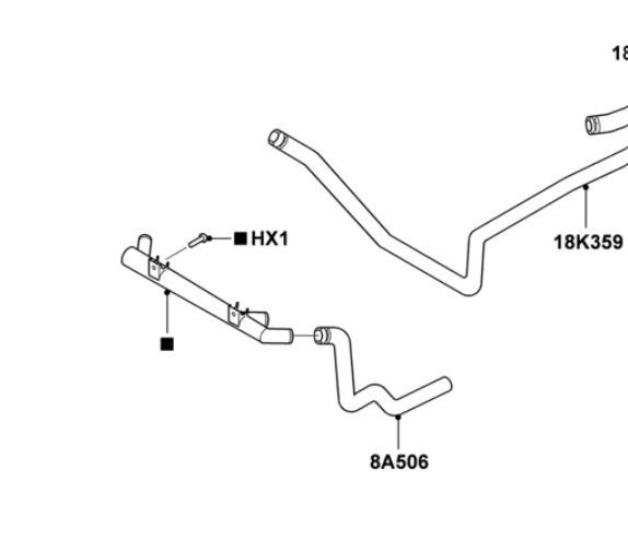 Radiator pipe 1108264 Suitable for Ford. Stainless Steel