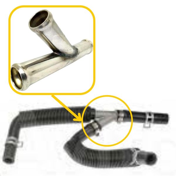 Hose T-piece 4677603AB Suitable for Chrysler, Dodge. Stainless Steel