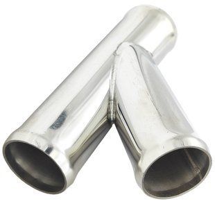 T Pipe x40 mm, Angle of inclination - 45&deg;, coolant, from stainless steel