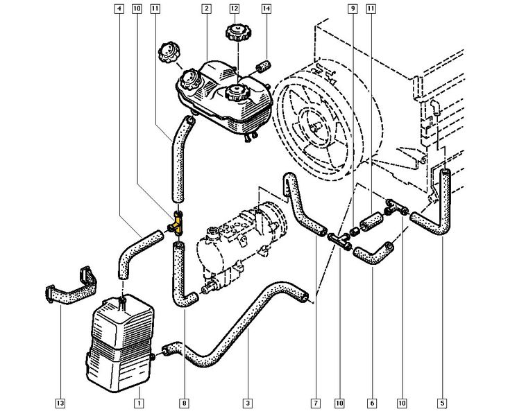 T-piece 7700708612 Suitable for Renault. Stainless Steel