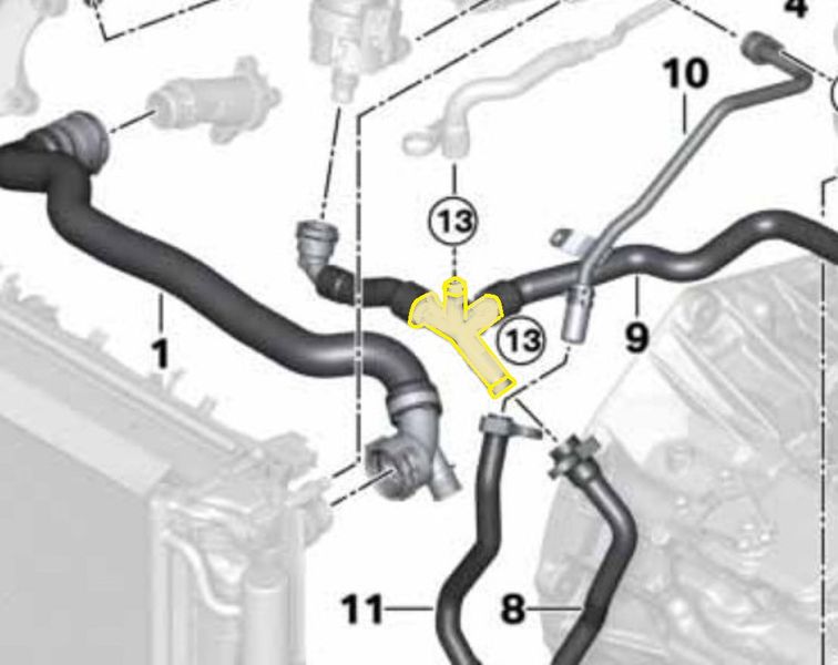 Cooling pipe 17127617377 Suitable for Bmw, Mini, Mini . Stainless Steel