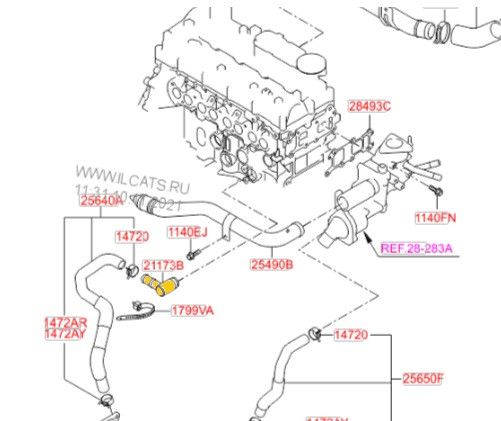 Штуцер 211732F000 Hyundai, Kia. Нержавіюча сталь Р359 фото