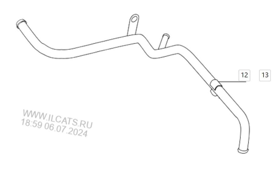 Rohr A13-1303310BA Geeignet für Chery. Edelstahl Р36 фото