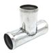 T Pipes 42x42 mm. Stainless Steel