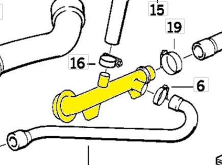 Flange 11531714738 Suitable for Bmw. Stainless Steel