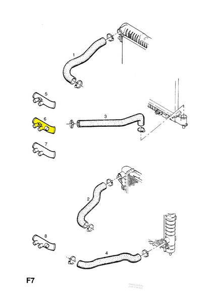 Water pipe 90265615 Suitable for Opel. Stainless Steel