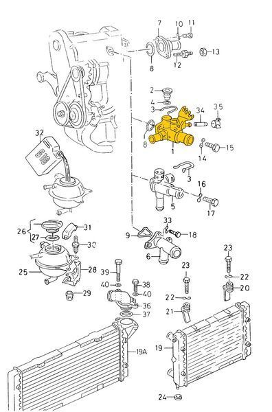 Flange 037121132G for Audi, Seat from stainless steel