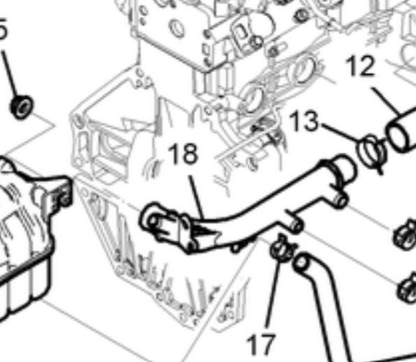 Pump tube 96817595 Suitable for Chevrolet, Opel. Stainless Steel