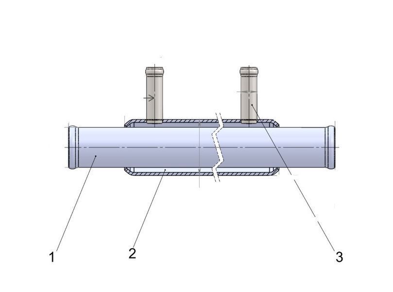 Підігривач дизелю (Антифріз - 18 mm; Паливо - 10 mm) з нержавіючої сталі Р407 фото