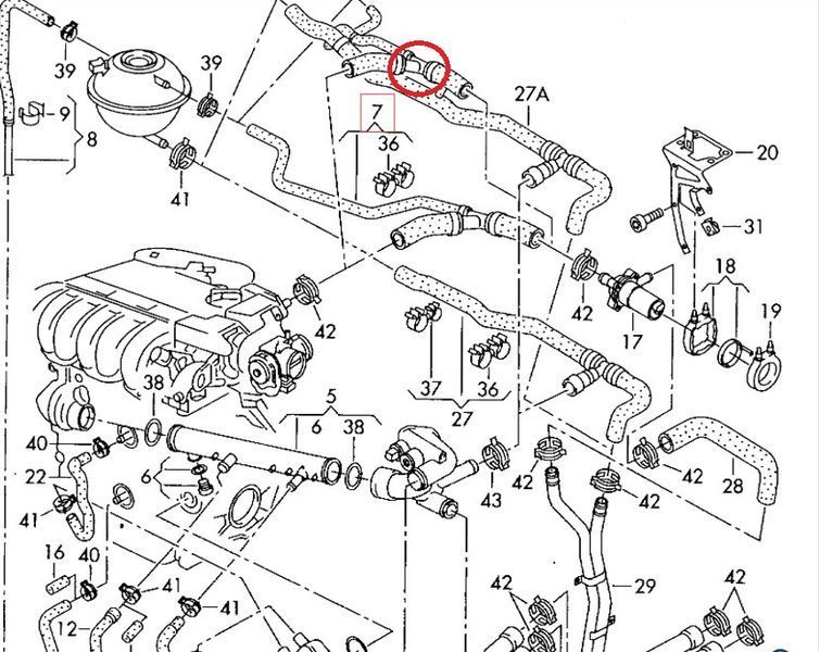 T-St&uuml;ck 7L6121156C f&uuml;r VW aus Edelstahl Р294 фото