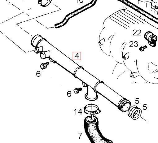 Cooling pipe 1336061 Suitable for Opel. Stainless Steel